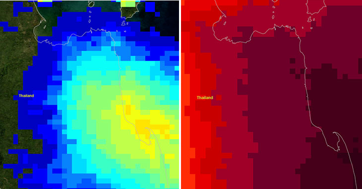 thailand, khanom, torrential rain