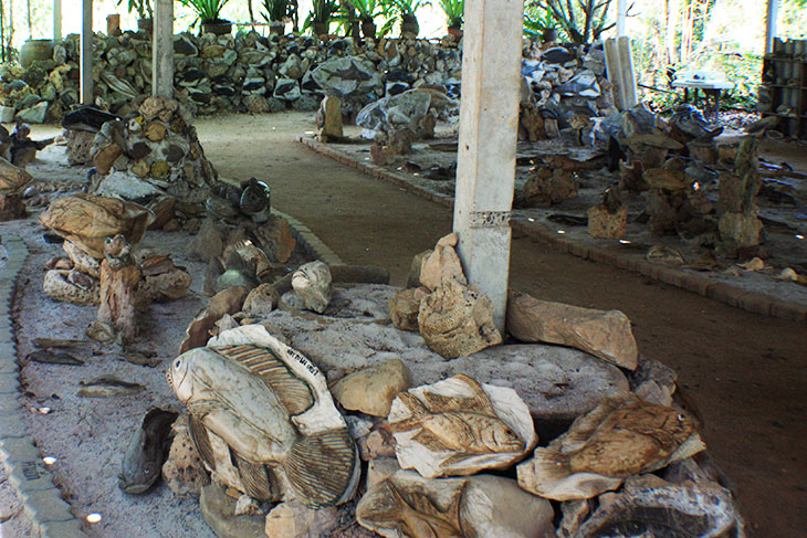 thailand, don sak, fish stone museum