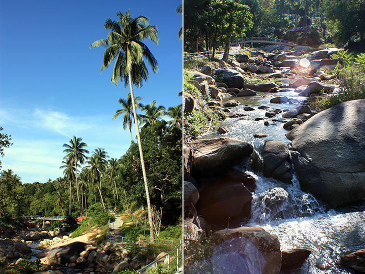 thailand, khanom, hin lat waterfall