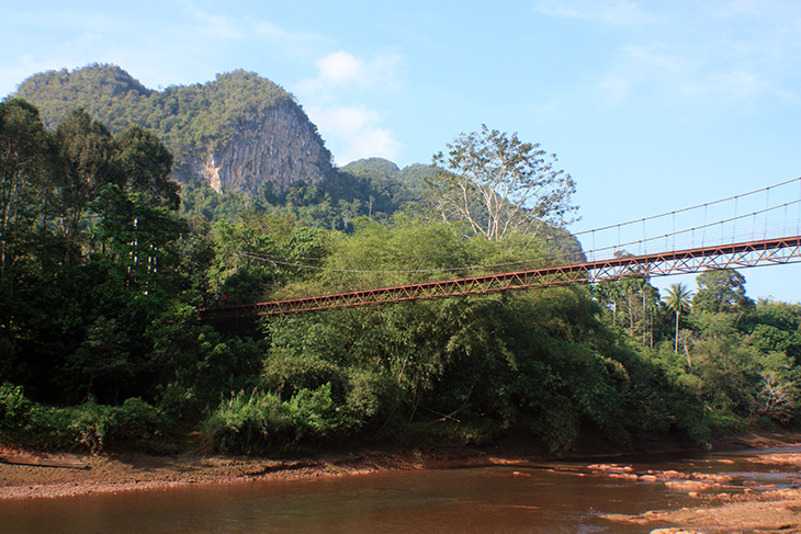 khao pang suspension bridge, surat thani, thailand