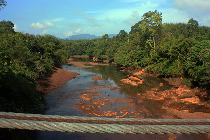 khao pang suspension bridge, surat thani, thailand