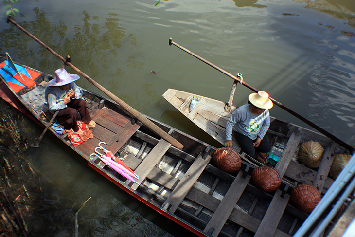 thailand, surat thani, floating market