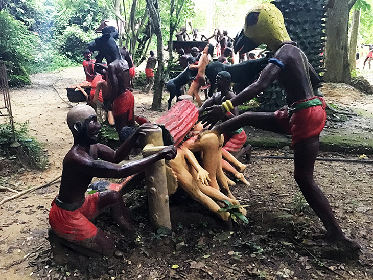 travel, thailand, phang nga, tham ta pan bureau of monks, bizarre, statues