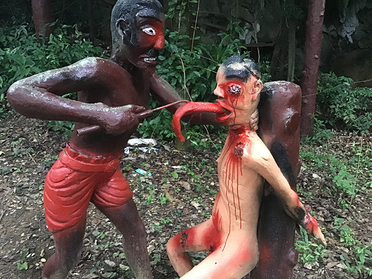 travel, thailand, phang nga, tham ta pan bureau of monks, bizarre, statues