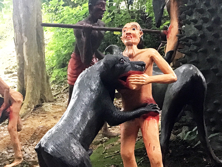 travel, thailand, phang nga, tham ta pan bureau of monks, bizarre, statues