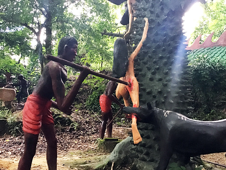 travel, thailand, phang nga, tham ta pan bureau of monks, bizarre, statues