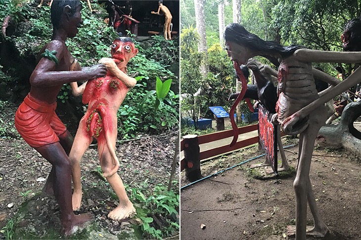 travel, thailand, phang nga, tham ta pan bureau of monks, bizarre, statues