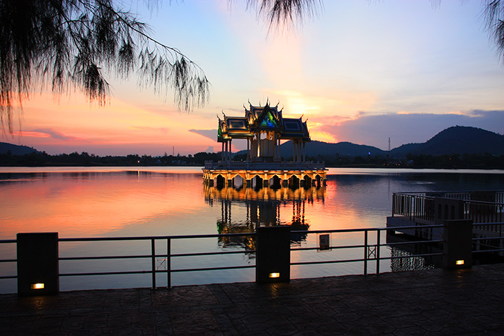 khao tao lake and shrine, hua hin, thailand, travel