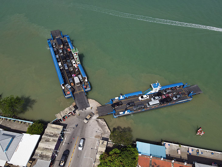 travel, thailand, songkhla, car ferry