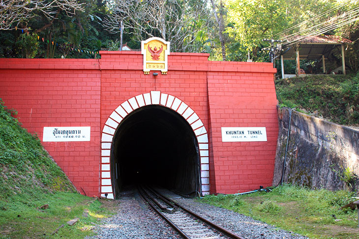 travel, thailand, khun tan train station and tunnel