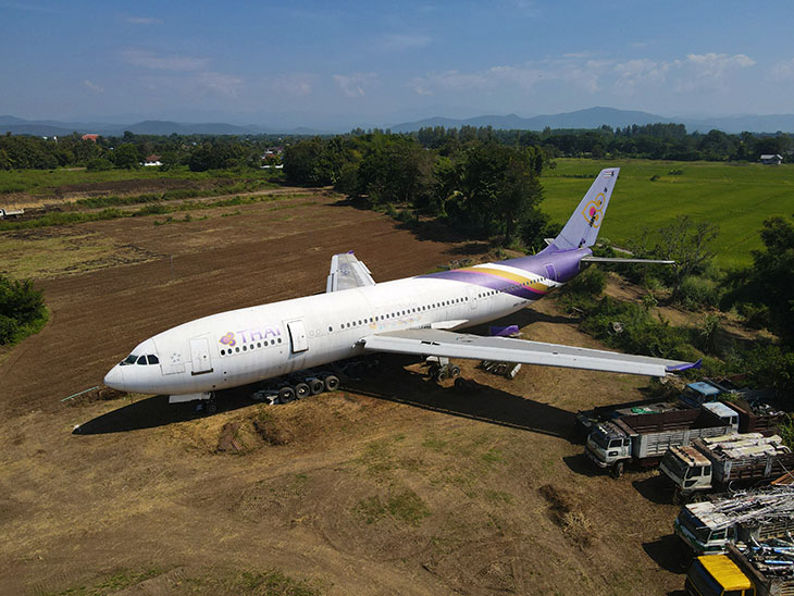 abandoned airplanes, chiang mai, thaiand