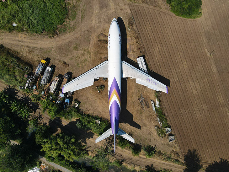 abandoned airplanes, chiang mai, thaiand