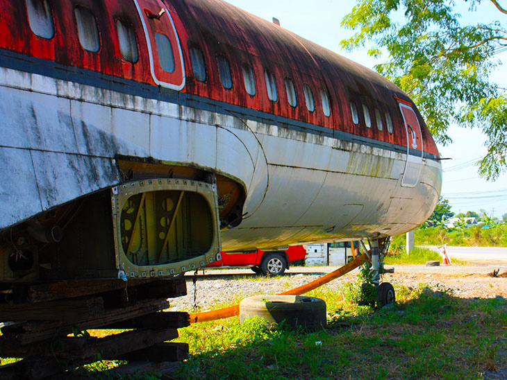 abandoned airplanes, chiang mai, thaiand