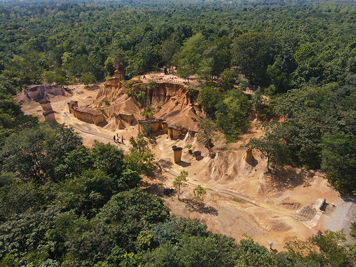 phae mueang phi forest park, phrae, thailand